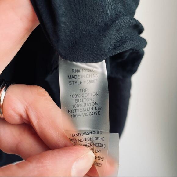 Soft Surroundings Rosemary high-low cross cross back dress sz petite med black - Picture 6 of 8